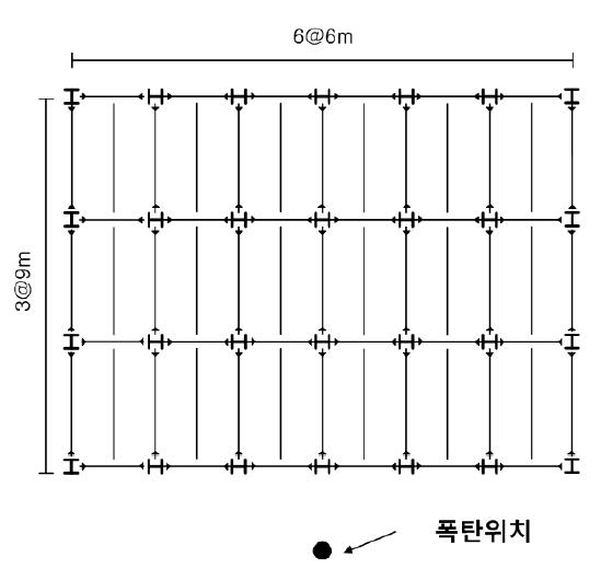 예제모델의 평면그림