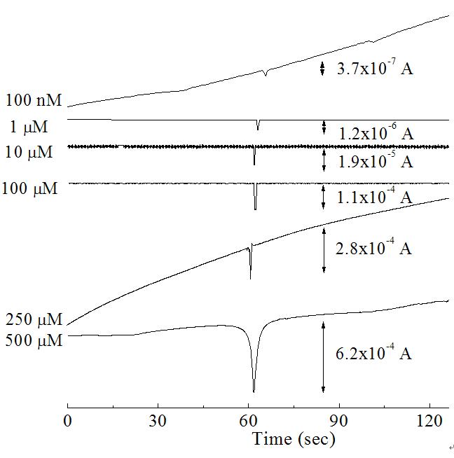 concetration 에 따른 guanosine 검출