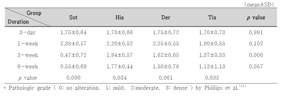 Pathologic outcomes (neovascularization)