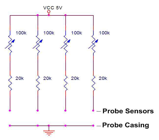 Four Probe Conductivity Sensor에 사용되는 DC 회로도