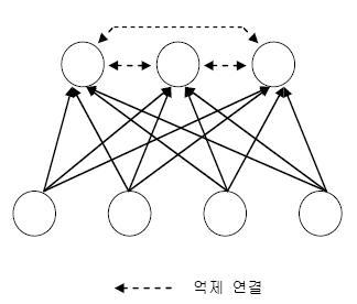 단순 경쟁학습 신경회로망의 구조