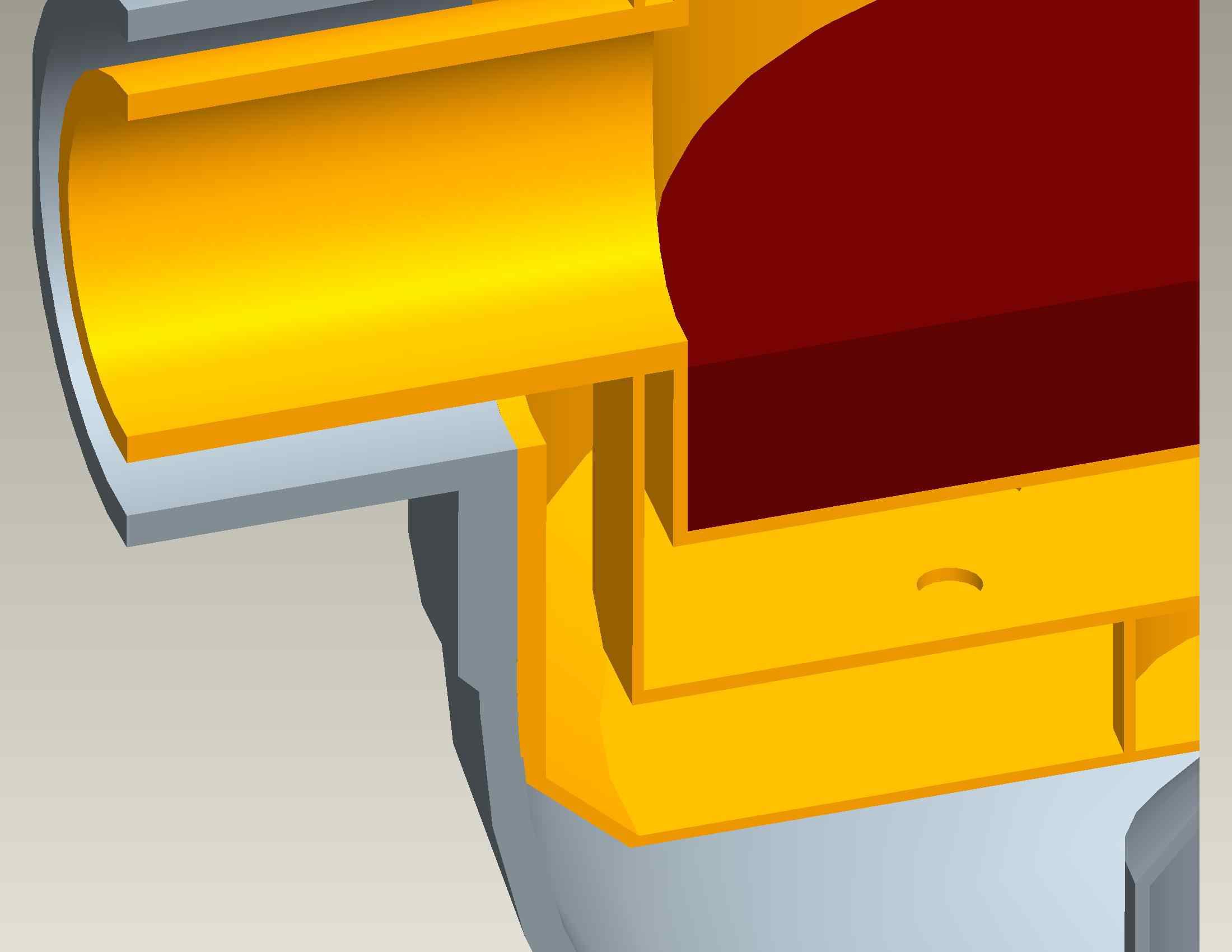 Fig. 3.40 Annular cross vessel including inlet and outlet.