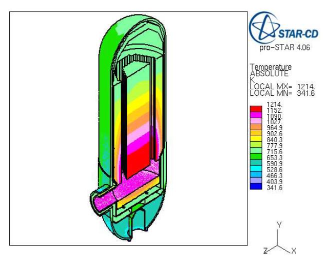 Fig. 3.57 Temp. distribution (solid).