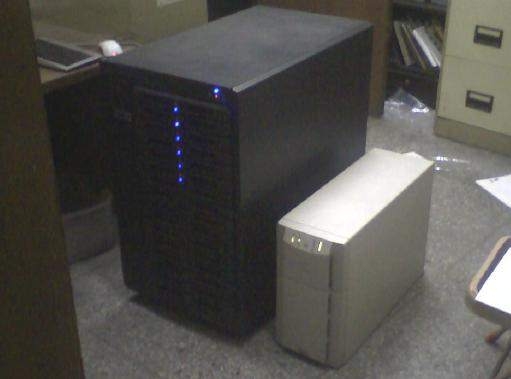 Fig. 3.3 Cluster computer and UPS.