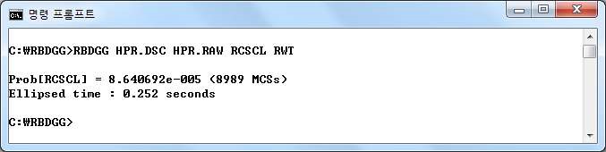 그림 3.44 고압재순환 운전에 대한 RBDGG Solver 실행 결과