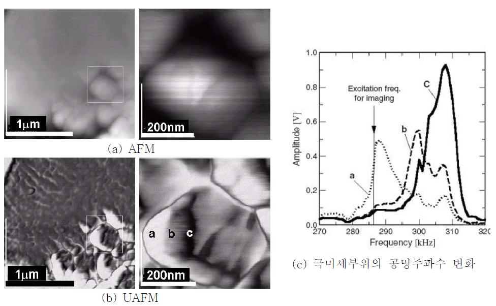 Improvement of topography using elastic properties