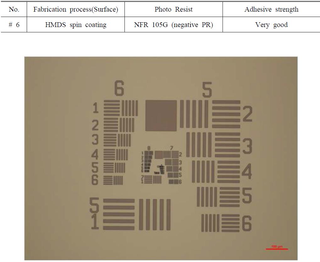 Optical image of fabricated thin film (#6)