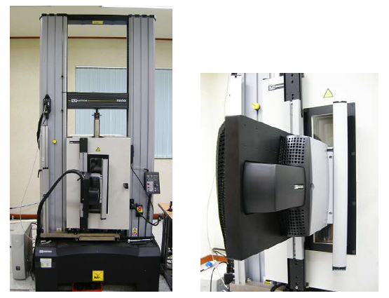 Instron tensile tester & AVE (Advanced video extensometer) system