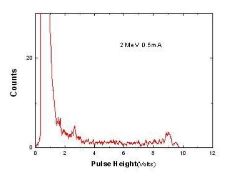 GEM검출기로 측정한 전자빔 스펙트럼