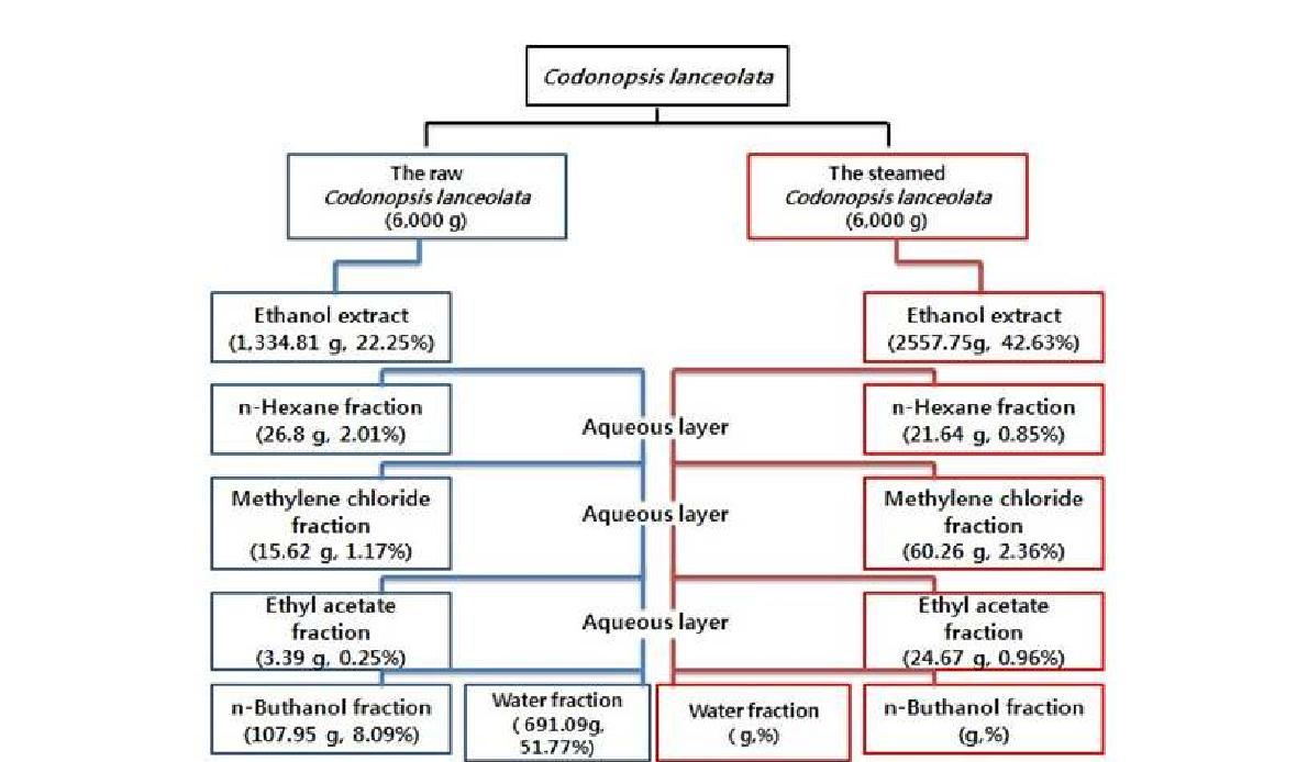 Extraction and isolation procedures of Codonopsis lanceolata