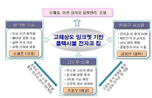 플렉시블 전자코 칩 개발 추진 체계도