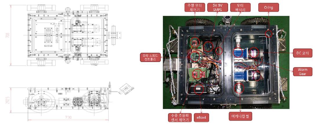 Underwater Robot Plan and Interior Composition