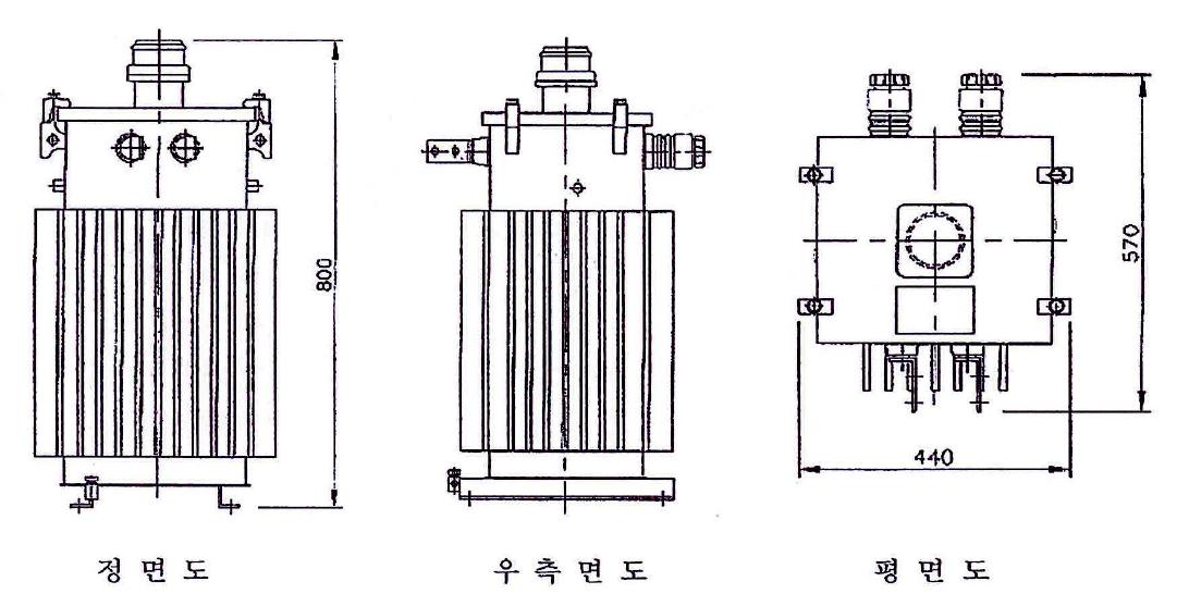 시험용 변압기 도면