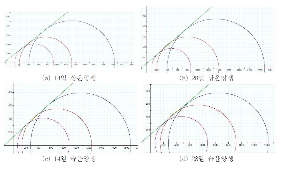 Case A의 Mohr원 및 Shear Strength Parameters