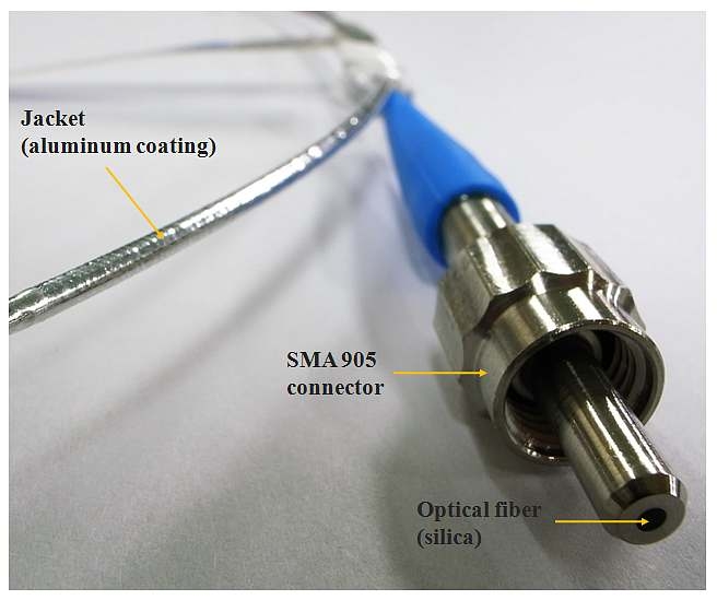 그림 3-1-3 알루미늄 코팅 광섬유