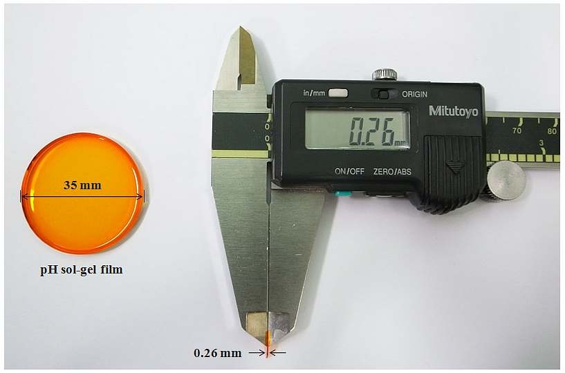 그림 3-3-9 제조된 pH 졸-겔 필름