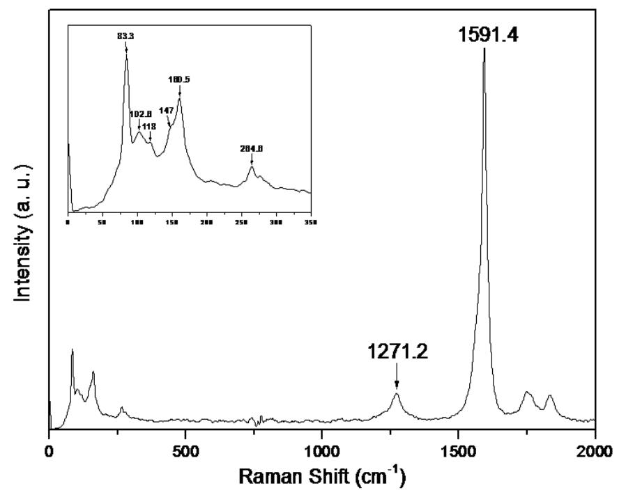 Fe-FeS 촉매를 이용하여 합성된 DWCNT의 Raman Spectra