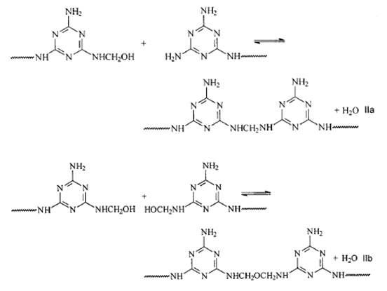 Methylol group이 도입된 멜라민 수지의 축합반응