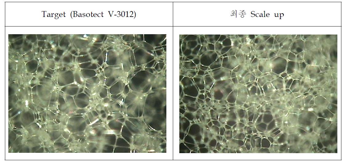 Target제품과의 cell구조 비교