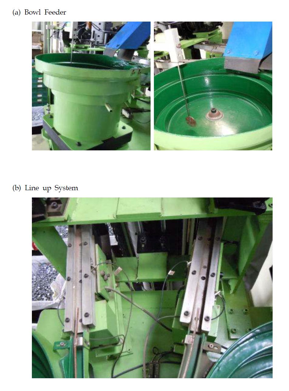 Line up system of auto-racking apparatus.