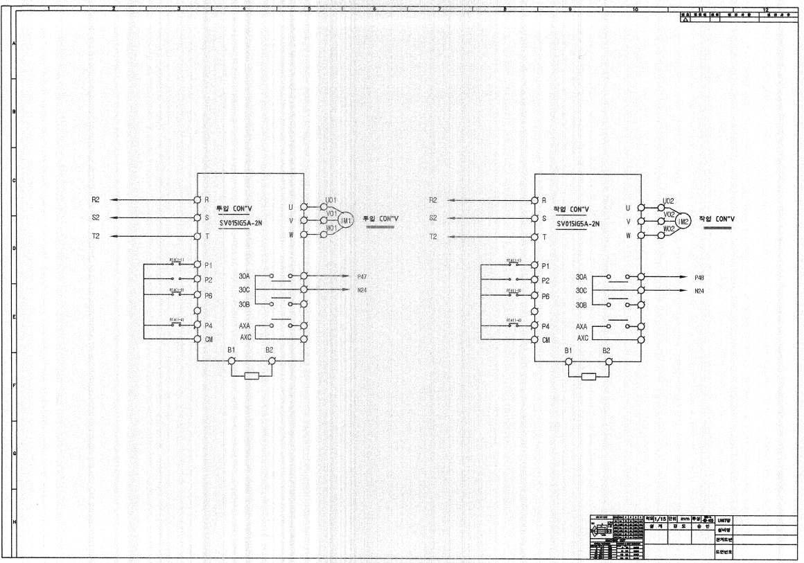 1, 2차 컨베이어 인버터 회로 도면