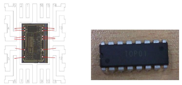 Wire bonding diagram & Package (DIP 16)