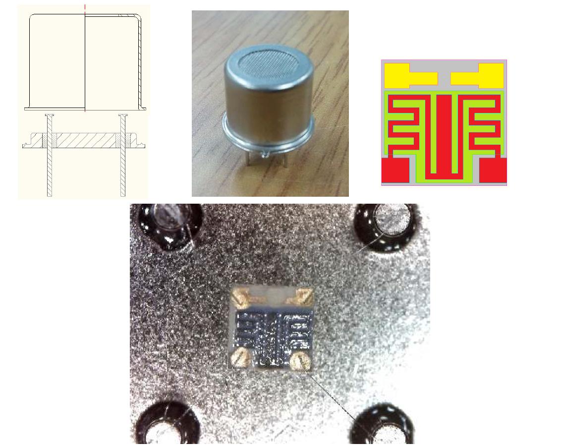 대기가스 측정용 반도체식 가스센서 시제품