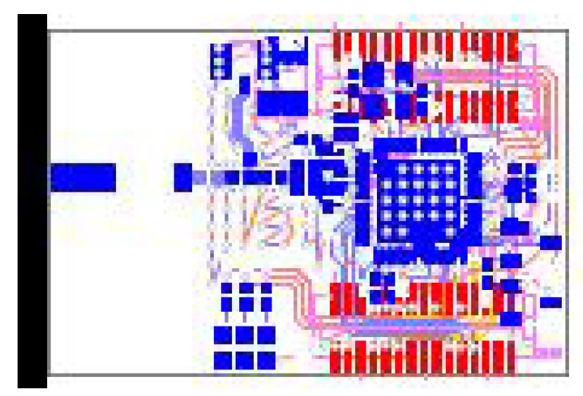 One-chip WSN 하드웨어 모듈 기판 Layout
