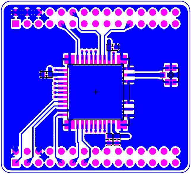 Sink Node RF & MCU Module Top View