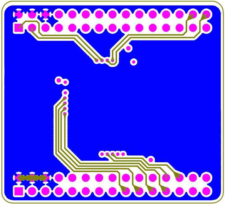 Sink Node RF & MCU Module Bottom View