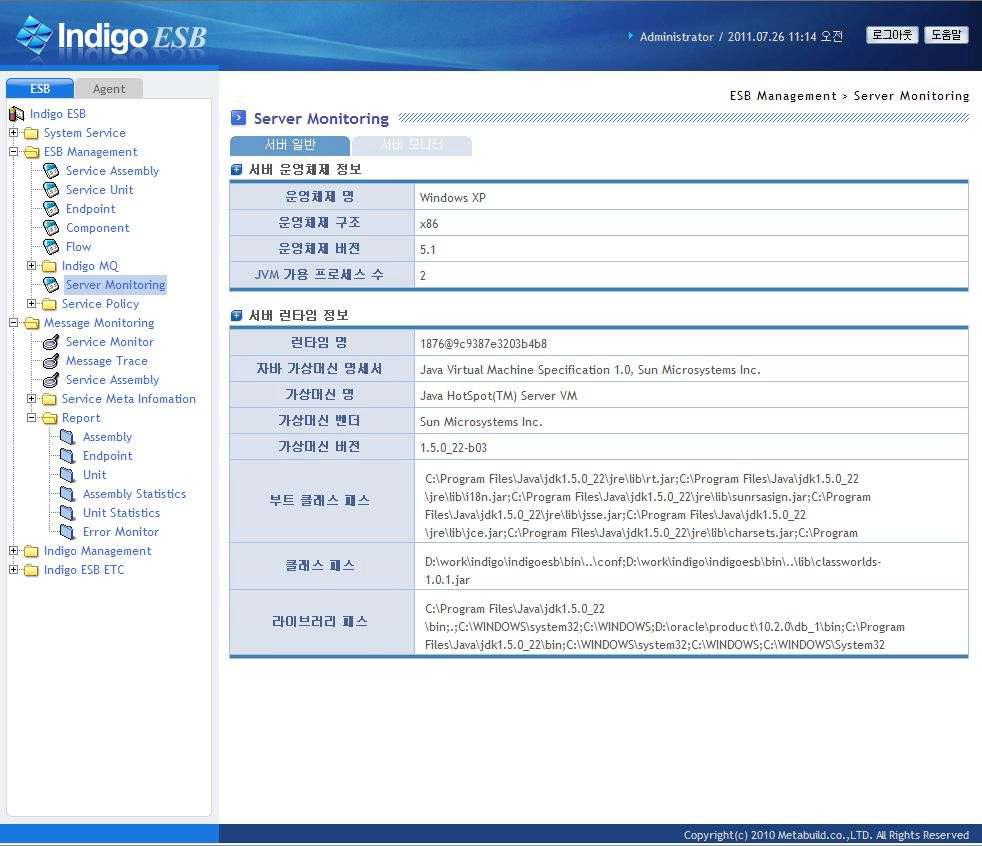 ESB 서버 시스템 모니터링