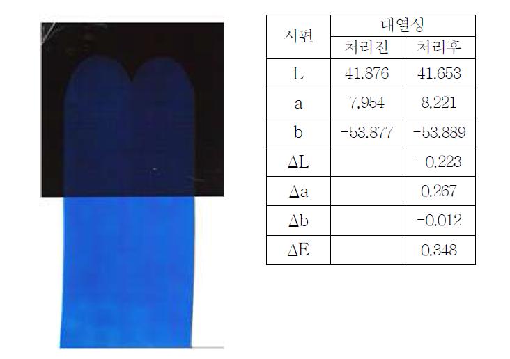 내열성 Test Color값