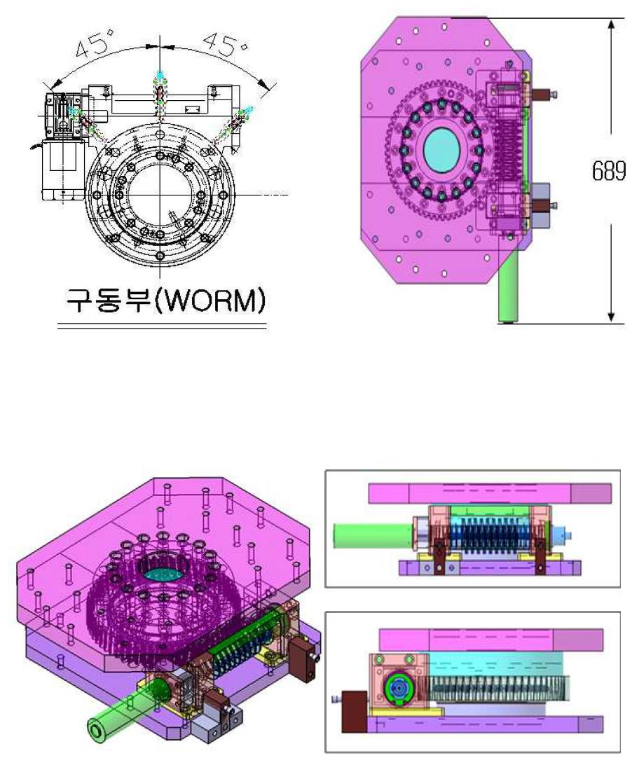 구동부 웜기어 설계