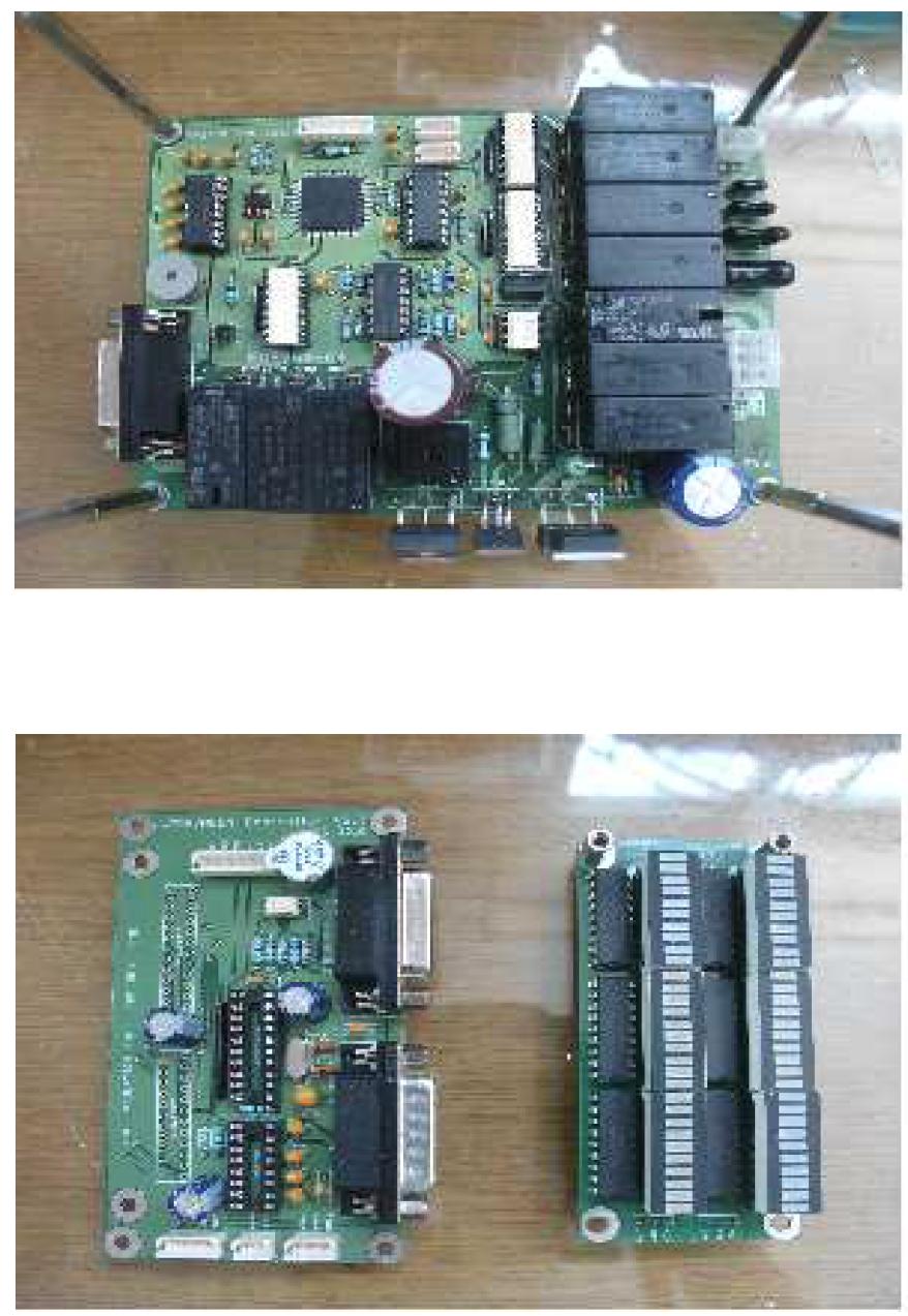 제작된 제어부와 표시부의 회로 기판의 외관