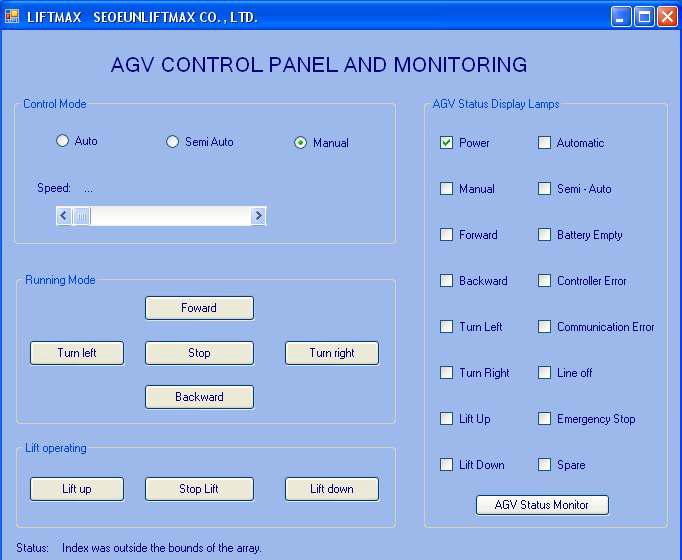 AGV Control and Monitoring Program