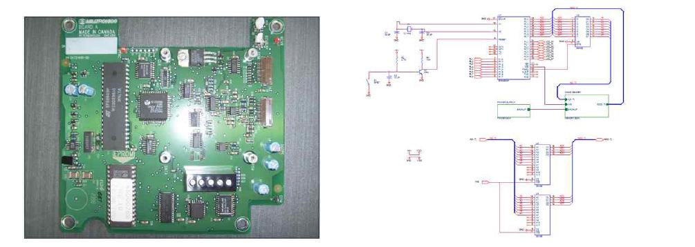 CPU부 회로도와 PCB 사진