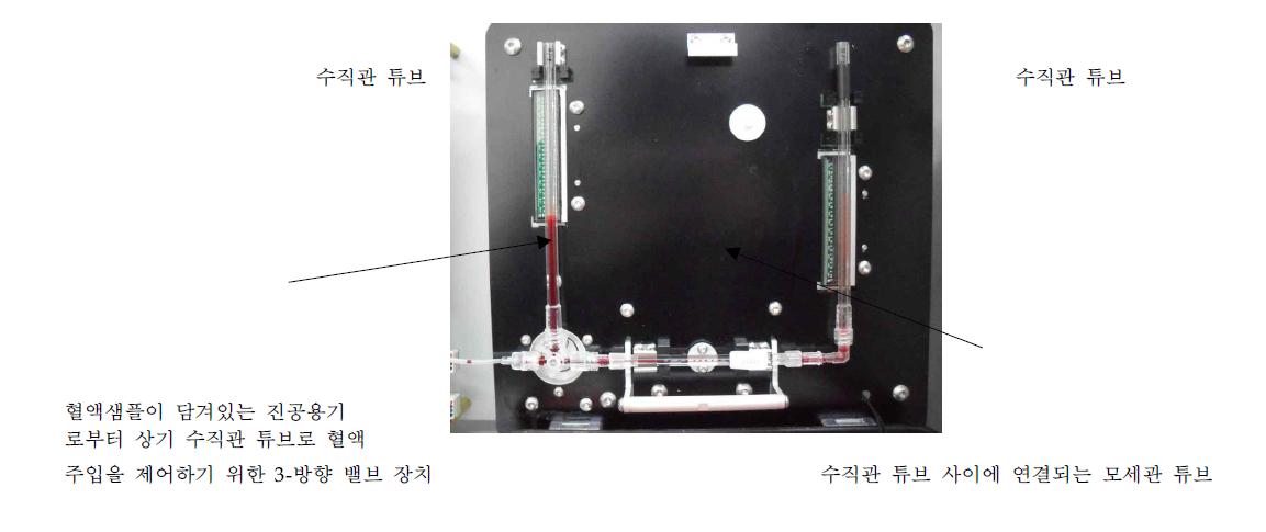 이중 수직관/단일 모세관을 이용한 혈액점도 측정부