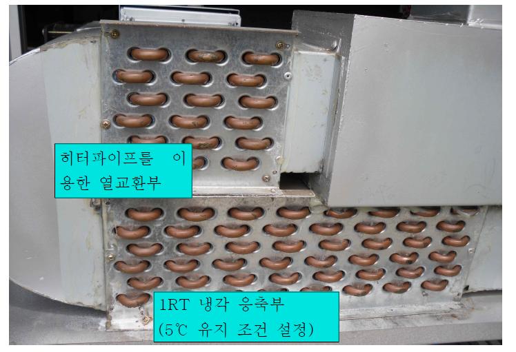 히터 파이프를 이용한 열 교환 장치 사진