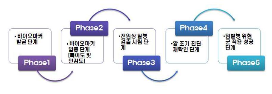 암 바이오마커 개발 임상 단계