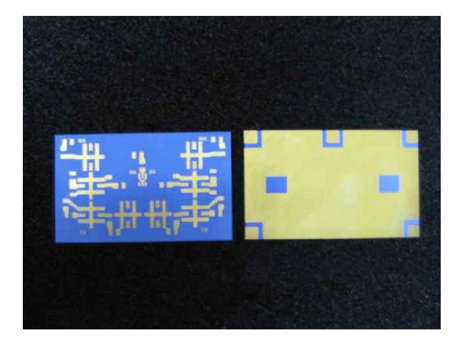 다중대역 필터모듈용 저온 소성 세라믹 기판의 실물 사진