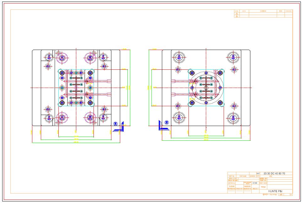 가공 MOLD BASE 도면(2D)