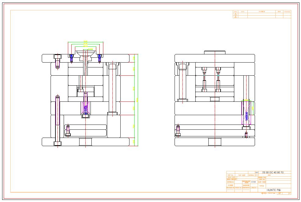 가공 MOLD BASE 도면(2D)