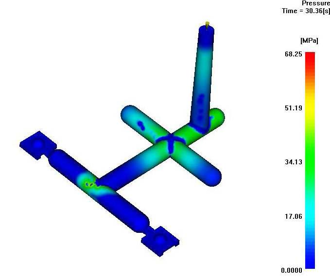 성형해석 Simulation(ID35) gate1.5mm(pressure)