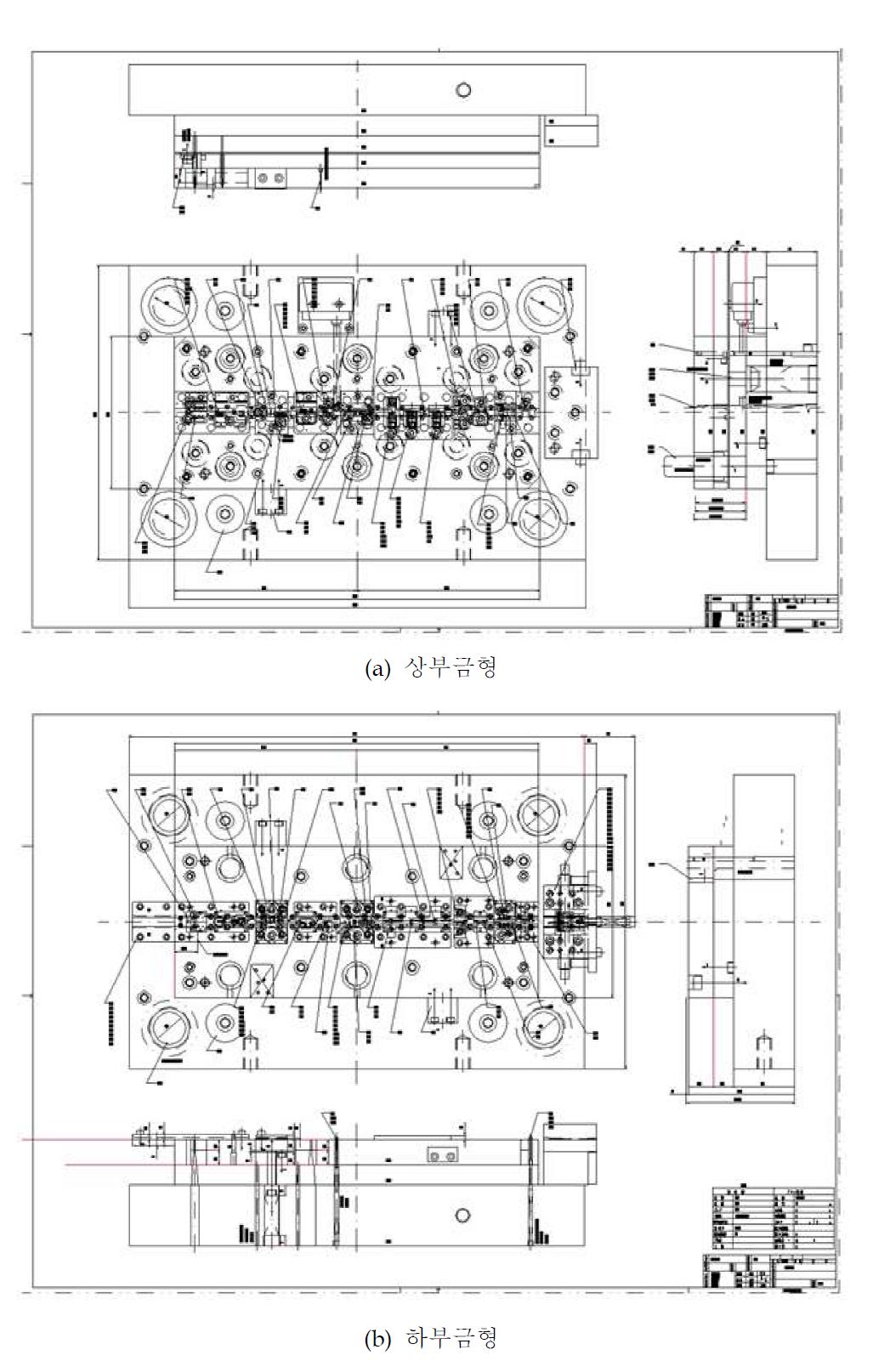 PT Contact용 금형의 레이아웃