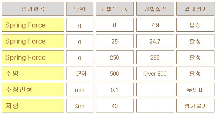 개발목표 대비 실적