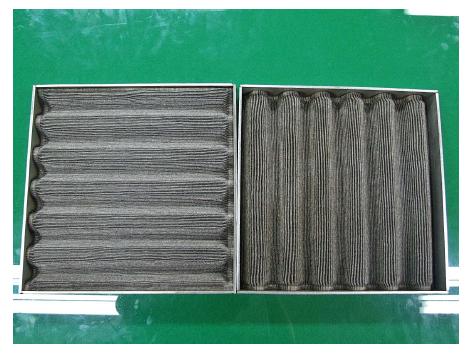 Metal fiber를 활용한 HPEA 필터 시제품(300mm X 300mm)
