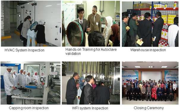 Some of the pictures taken during the WHO/GLO GMP training course