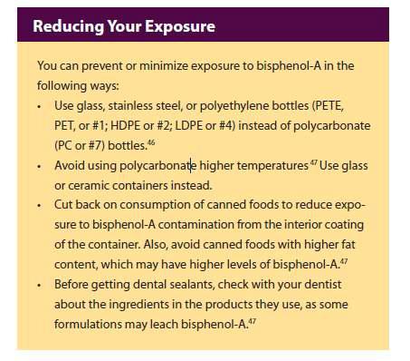 유아의 비스페놀 A 저감화를 위한 안내