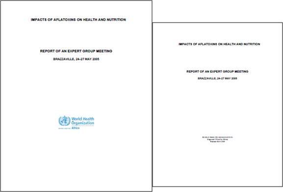 Impacts of A flatoxins on Heath and Nutrition report