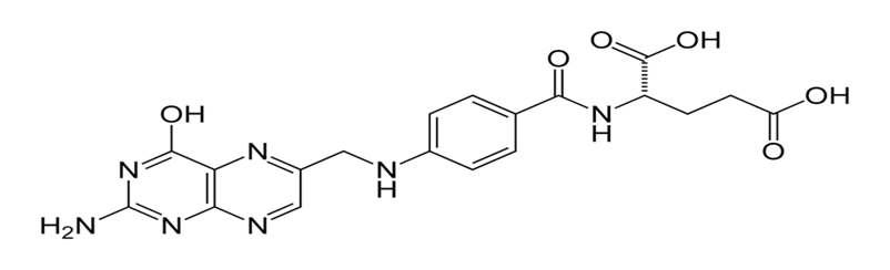 Folic acid(엽산)의 구조식